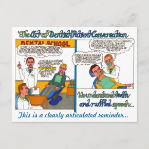 Carte Postale L'art des conversations entre dentistes et patient