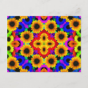 Carte Postale L'art des tournesols Abstraits