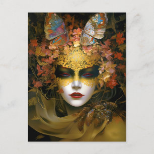 Carte Postale L'art d'Imaginaire de la dame masquée