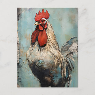 Carte Postale L'art du coq de poulet