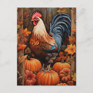 Carte Postale L'art du coq de poulet