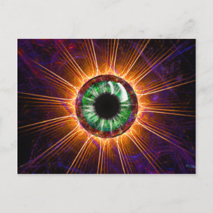 Carte Postale L'art fractal des yeux de Tesla