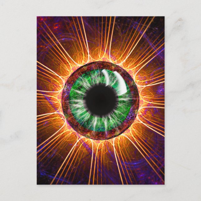 Carte Postale L'art fractal des yeux de Tesla (Devant)