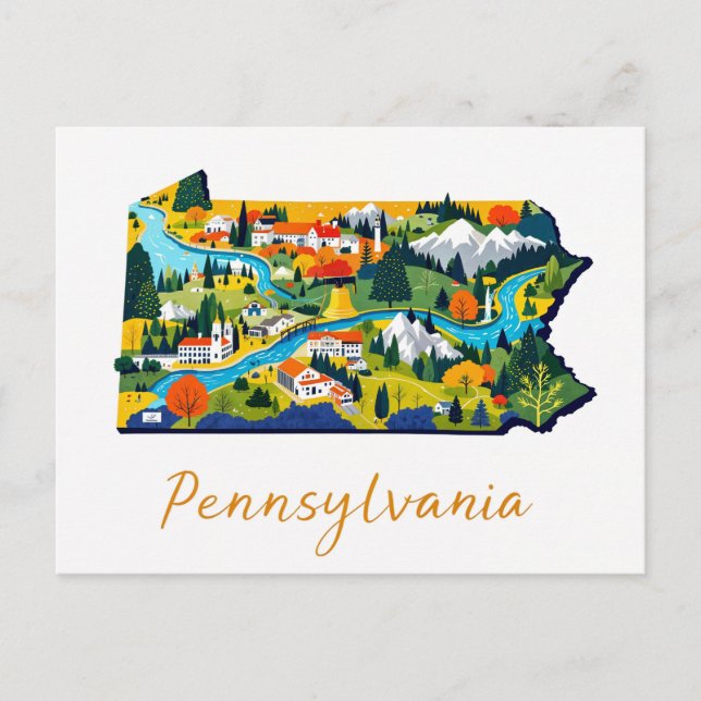 Carte Postale L'art paysager de Pennsylvanie (Devant)
