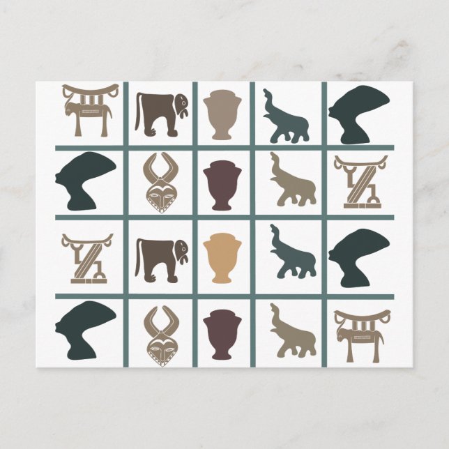 Carte Postale L'art tribal abstrait africain (Devant)