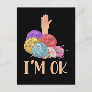 Carte Postale L'artisanat Crochet accro Mère Tante Yarn Lover