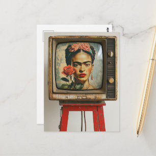 Carte Postale L'artiste à la télévision