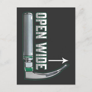 Carte Postale Laryngoscope CRNA Anesthésiste Intubation