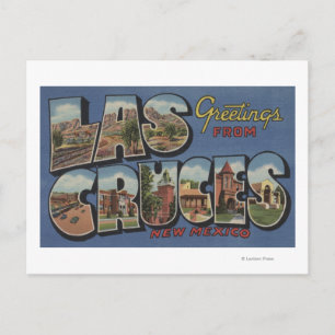 Carte Postale Las Cruces, Nouveau-Mexique - Grandes Lettres Scèn