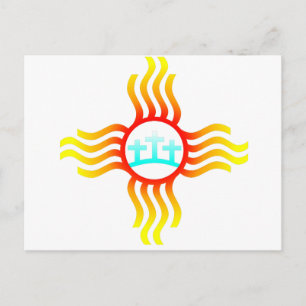 Carte Postale Las Cruces Nouveau Mexique Zia avec trois crosse