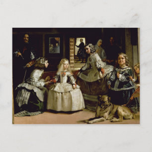 Carte Postale Las Meninas détail de la moitié inférieure représe