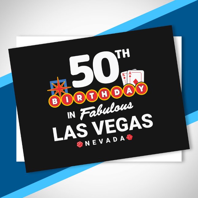 Carte Postale Las Vegas Birthday Party - 50th Birthday In Vegas (Créateur téléchargé)