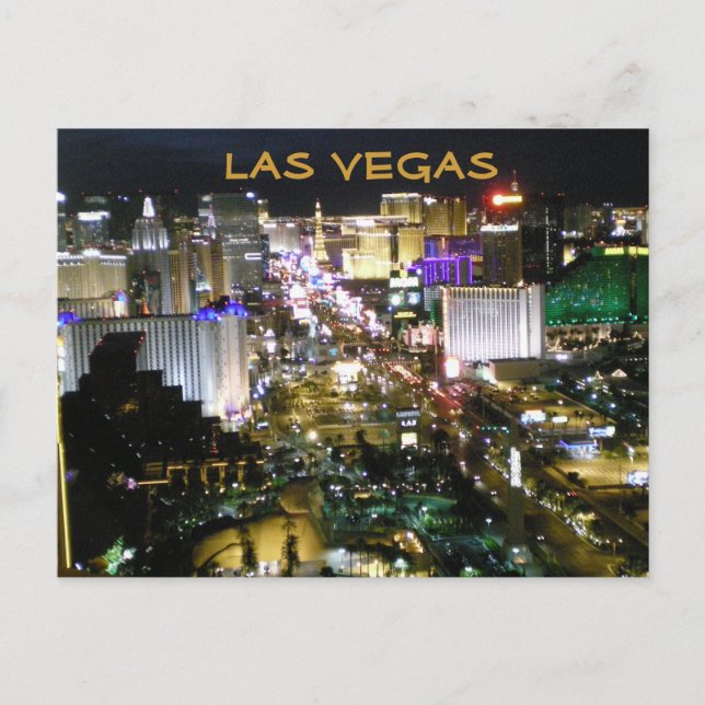 Carte Postale Las Vegas Boulevard à la nuit (Devant)