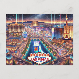 Carte Postale Las Vegas la nuit