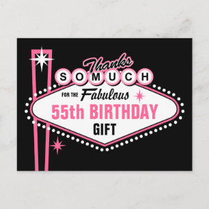 Carte Postale Las Vegas Merci rose