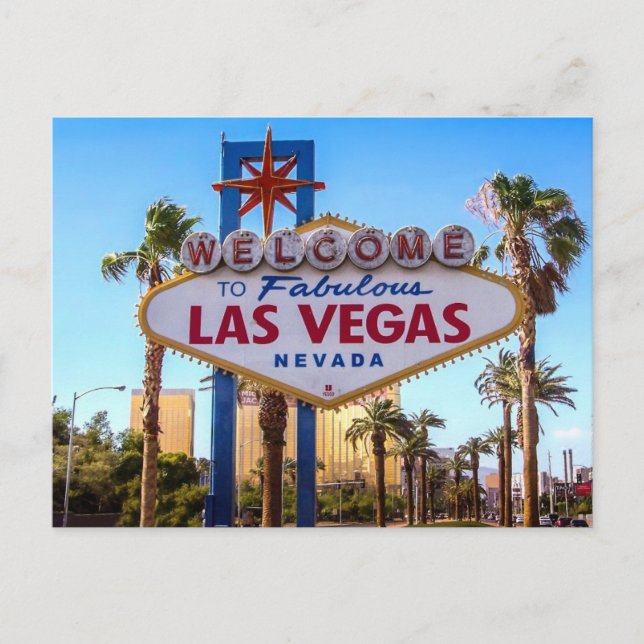 Carte Postale Las Vegas Nevada | Panneau de bienvenue (Devant)