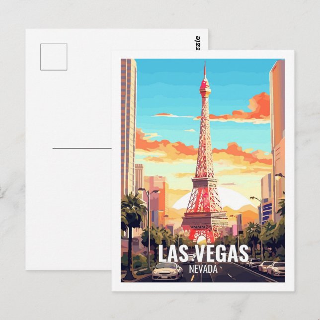Carte Postale Las Vegas Nevada USA célèbres lieux de voyage (Devant / Derrière)