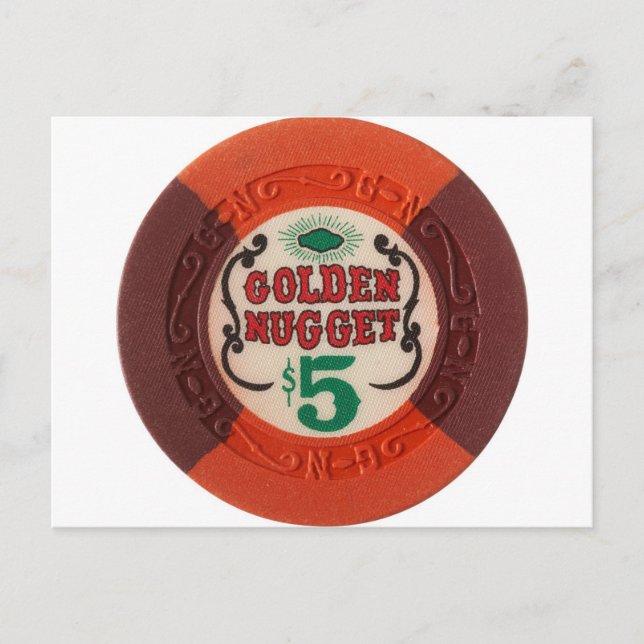 Carte Postale Las Vegas Poker Chip Casino Jeu Obsolète (Devant)