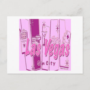 Carte Postale Las Vegas Pop Art Retro