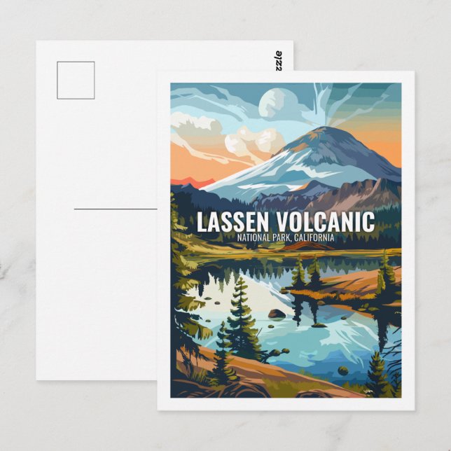Carte Postale Lassen Parc National Volcanique Californie USA (Devant / Derrière)