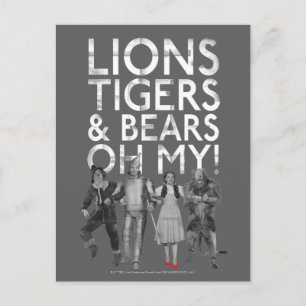 Carte Postale L'Assistant D'Oz™   Lions Tigers & Ours Oh My!
