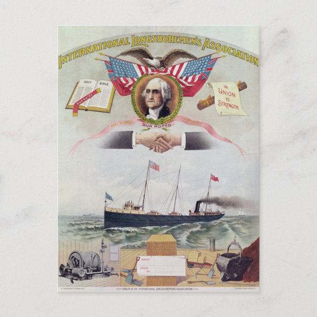 Carte Postale L'Association internationale des débardeurs (Devant)