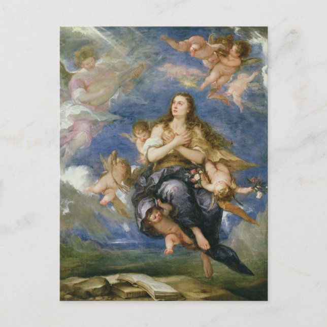 Carte Postale L'Assomption de Marie-Madeleine (huile sur toile) (Devant)