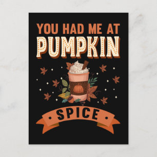 Carte Postale Latte au café de la tarte d'Halloween drôle au Spi