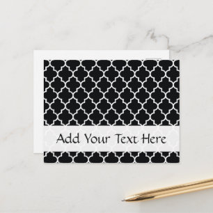 Carte Postale Latticerie Noir Et Blanc, Quatrefoil, Trellis