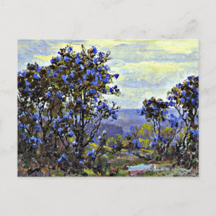 Carte Postale Laurel de montagne en Fleur, peinture d'art
