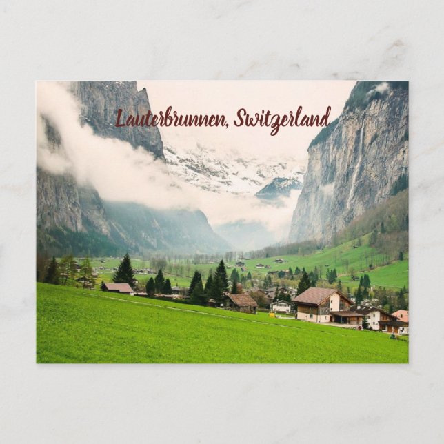 Carte Postale Lauterbrunnen Switzerland stylized (Devant)