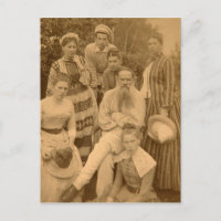 L'auteur Leo Tolstoï avec sa famille