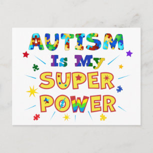 Carte Postale L'autisme est ma super puissance