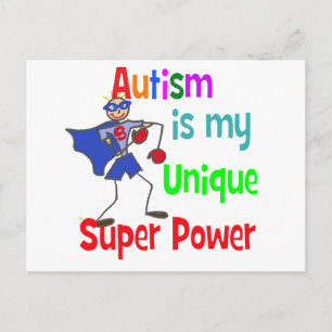 Carte Postale L'autisme est ma super puissance unique