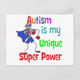 Carte Postale L'autisme est ma super puissance unique