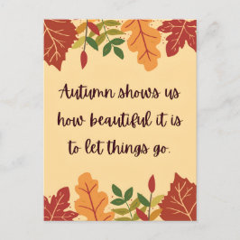 Carte Postale L'Automne Nous Montre À Quel Point La Citation Est