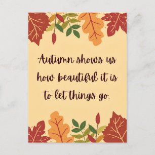 Carte Postale L'Automne Nous Montre À Quel Point La Citation Est