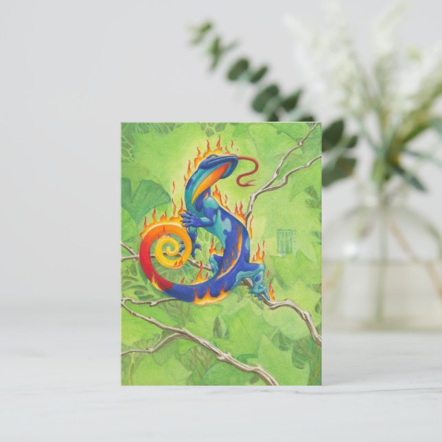 Carte Postale Lava Salamander (Debout devant)