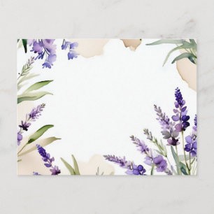 Carte Postale Lavande d'aquarelle Serene Blooms