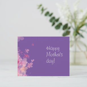 Carte Postale Lavande de fleurs d'aquarelle les mères souhaitent