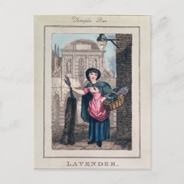 Carte Postale Lavande, Temple Bar, de "Cries de Londres" (Devant)