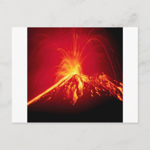 Carte Postale Lave chaude de volcan Costa Rica 1991