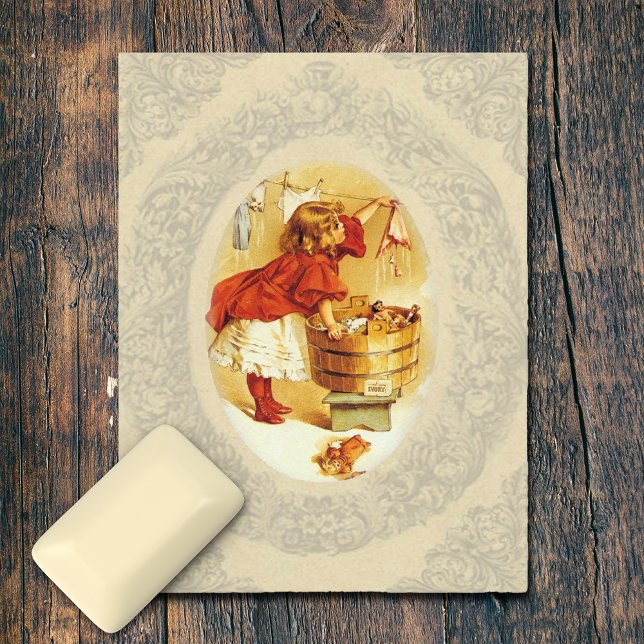 Carte Postale Lave vintage fille (Créateur téléchargé)