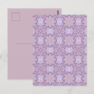 Carte Postale Lavender Mauve rose violet géométrique Art Abstrai