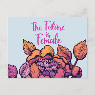 Carte Postale L'avenir est une lettre féminine