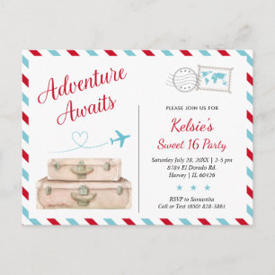 Carte Postale L'aventure du Sweet Sixteen attend la jeune fille 