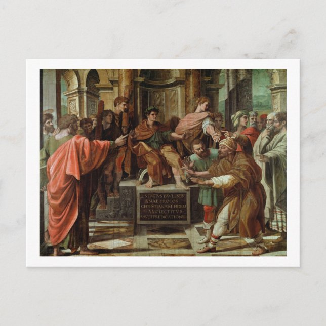 Carte Postale L'Aveugle d'Elymas (dessin pour la Sixtine Ch (Devant)