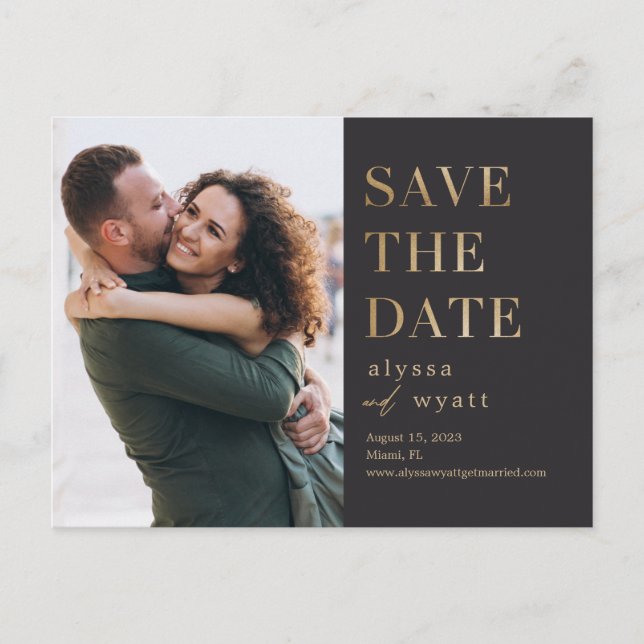 Carte Postale Lavish Llow EDITABLE COULEUR Enregistrer la date (Devant)