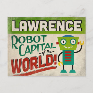 Carte Postale Lawrence Kansas Robot - Drôle Vintage