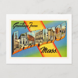 Carte Postale Lawrence Massachusetts MA Souvenir Vintage voyage